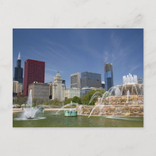 Buckingham Fotain in Grant Park, 2 Postkarte