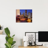 Buckingham Fountain at Dusk Poster (Heimbüro)