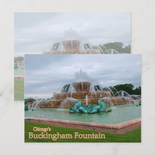 Buckingham Fountain Chicago Postkarte (Vorne/Hinten)