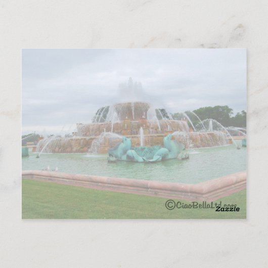 Buckingham Fountain Chicago Postkarte (Rückseite)