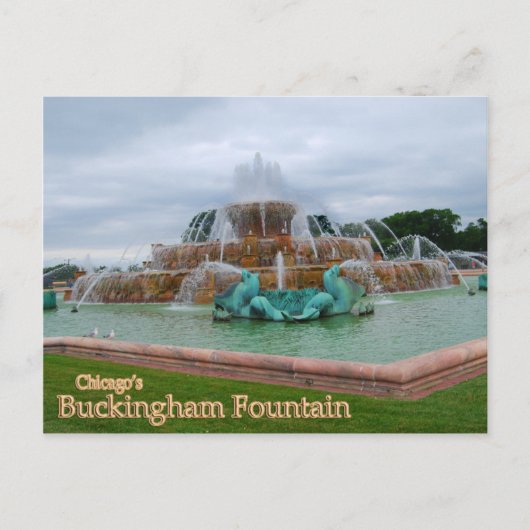 Buckingham Fountain Chicago Postkarte (Vorderseite)