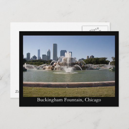 Buckingham Fountain, Chicago Postkarte (Vorne/Hinten)
