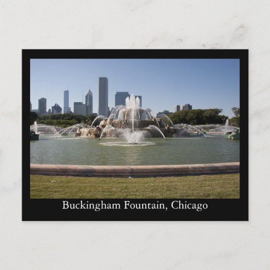 Buckingham Fountain, Chicago Postkarte (Vorderseite)