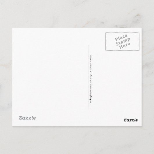 Buckingham Fountain Chicago Postkarte (Rückseite)