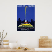 Buckingham Fountain - Chicago Reiseplakat Poster (Küche)