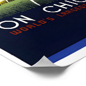 Buckingham Fountain - Chicago Travel Poster (Ecke)