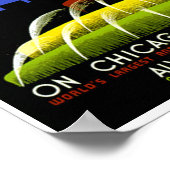 Buckingham Fountain Chicago Vintag WPA Poster (Ecke)