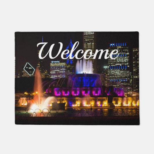 Buckingham Fountain Chicago Welcome Doormat Fußmatte (Vorderseite)