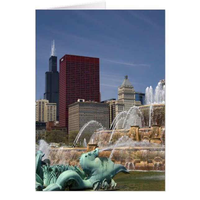 Buckingham Fountain in Grant Park, (Vorne)