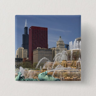 Buckingham Fountain in Grant Park Button