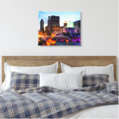 Buckingham Fountain liegt nachts Leinwanddruck (Insitu (Schlafzimmer))