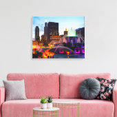 Buckingham Fountain liegt nachts Leinwanddruck (Insitu (Wohnzimmer))