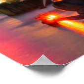 Buckingham Fountain liegt nachts Poster (Ecke)