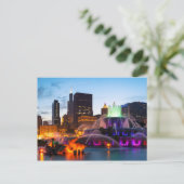 Buckingham Fountain liegt nachts Postkarte (Stehend Vorderseite)