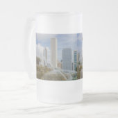 Buckingham Fountain - Mattierte Glasbierwanne Tass Mattglas Bierglas (Vorderseite Links)