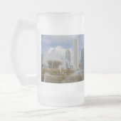 Buckingham Fountain - Mattierte Glasbierwanne Tass Mattglas Bierglas (Links)