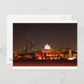 Buckingham Fountain - Orange Postkarte (Vorne/Hinten)