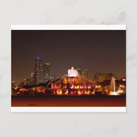 Buckingham Fountain - Orange Postkarte (Vorderseite)