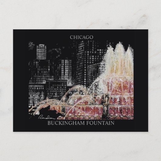 Buckingham Fountain Postcard Randsom Keith Art Postkarte (Vorderseite)