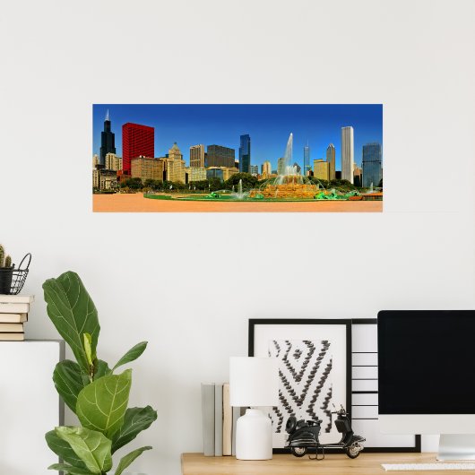 Buckingham Fountain Poster (Heimbüro)