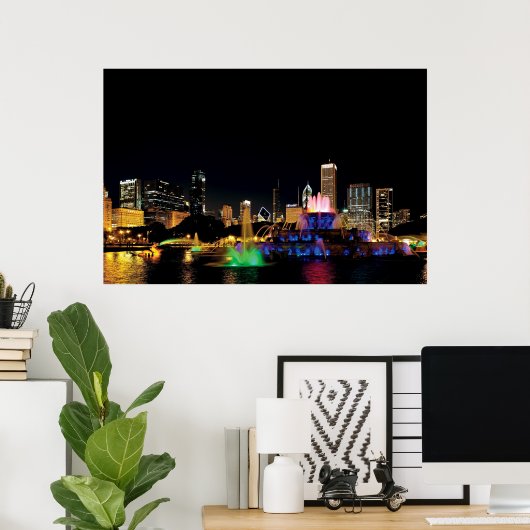 Buckingham Fountain Poster (Heimbüro)