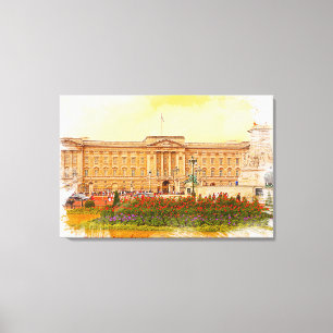 Buckingham Palace Aquarellbilder Leinwanddruck