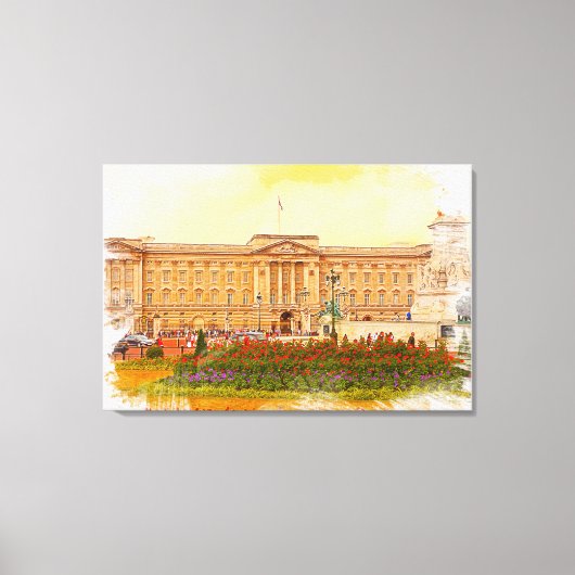 Buckingham Palace Aquarellbilder Leinwanddruck (Vorderseite)