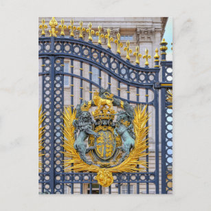 Buckingham Palace Gates, London UK Postcard Postkarte
