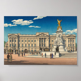 Buckingham Palace Japanese Woodblock Print Poster