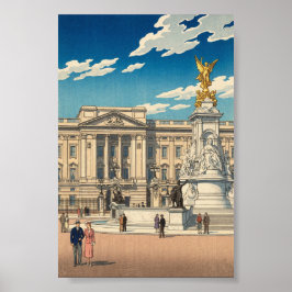 Buckingham Palace Japanese Woodblock Print Poster