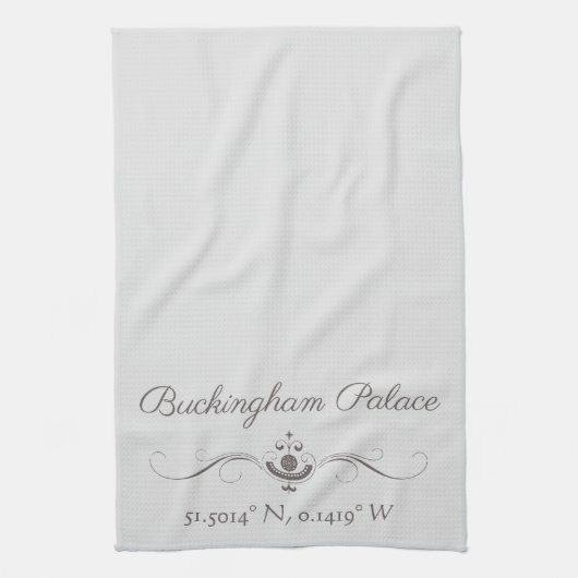 Buckingham Palace Latitude und Longitude Geschirrtuch (Vertikal)