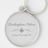 Buckingham Palace Latitude und Longitude Schlüsselanhänger (Vorne)