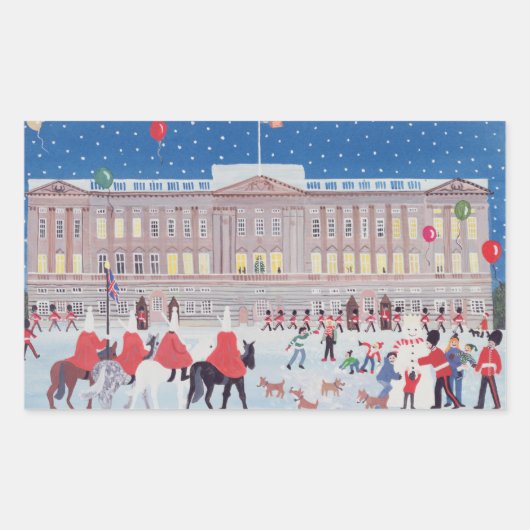 Buckingham Palace London Rechteckiger Aufkleber (Vorderseite)