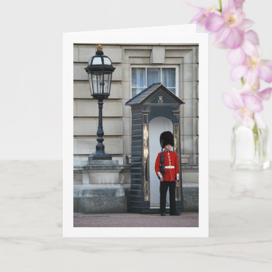 Buckingham Palace Queen's Guard in Sentry Box Karte (Orchidee)
