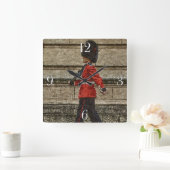Buckingham Palace Queen's Guard Quadratische Wanduhr (Zuhause)