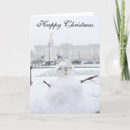 Buckingham Palace Snowman London Feiertagskarte