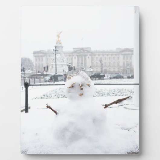 Buckingham Palace Snowman London Fotoplatte (Vorderseite)