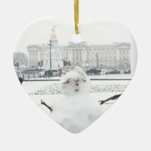 Buckingham Palace Snowman London Keramikornament