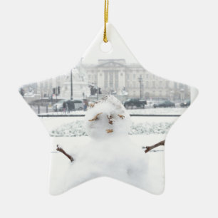Buckingham Palace Snowman London Keramikornament