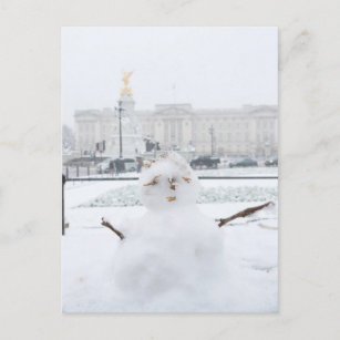 Buckingham Palace Snowman London Postkarte
