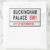 Buckingham Palace Street Sign London Old Style Rechteckiger Aufkleber (Tasche)