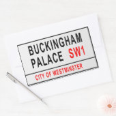 Buckingham Palace Street Sign London Old Style Rechteckiger Aufkleber (Umschlag)