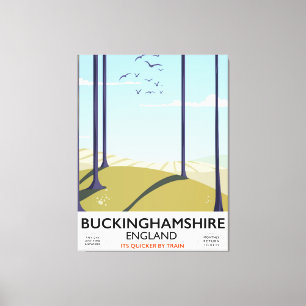 Buckinghamshire England Eisenbahn-Poster Leinwanddruck