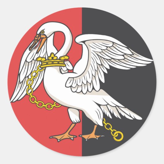 Buckinghamshire flag Buckingham england province s Runder Aufkleber (Vorderseite)