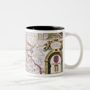 Buckinghamshire, graviert durch Jodocus Zweifarbige Tasse