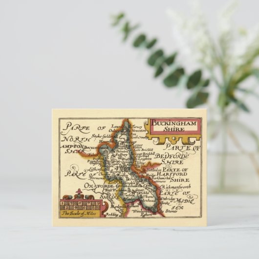 Buckinghamshire Landkreis England Alte antike Kart Postkarte (Stehend Vorderseite)