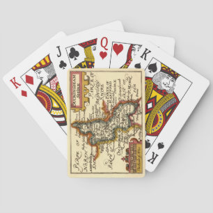 Buckinghamshire Landkreis England Alte antike Kart Spielkarten