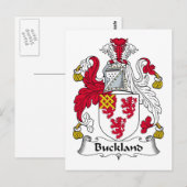 Buckland-Familienwappen Postkarte (Vorne/Hinten)