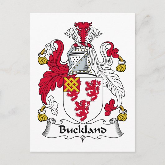 Buckland-Familienwappen Postkarte (Vorderseite)