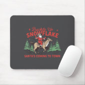 Buckle-up Snowflake Santa's Coming Soon Western Ch Mousepad (Mit Mouse)